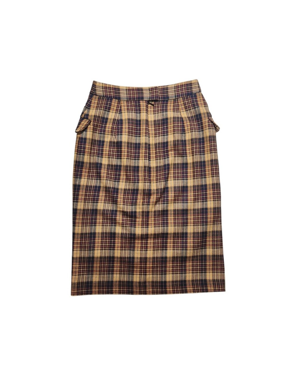 Remain Birger Christensen Cotton Blend Plaid Pencil Skirt Size 6 Knee Length - Picture 3 of 15
